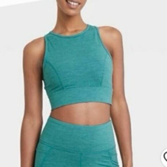 JoyLab Turquoise Sports Bra with Criss Cross Back Small - Picture 3 of 7